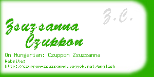 zsuzsanna czuppon business card